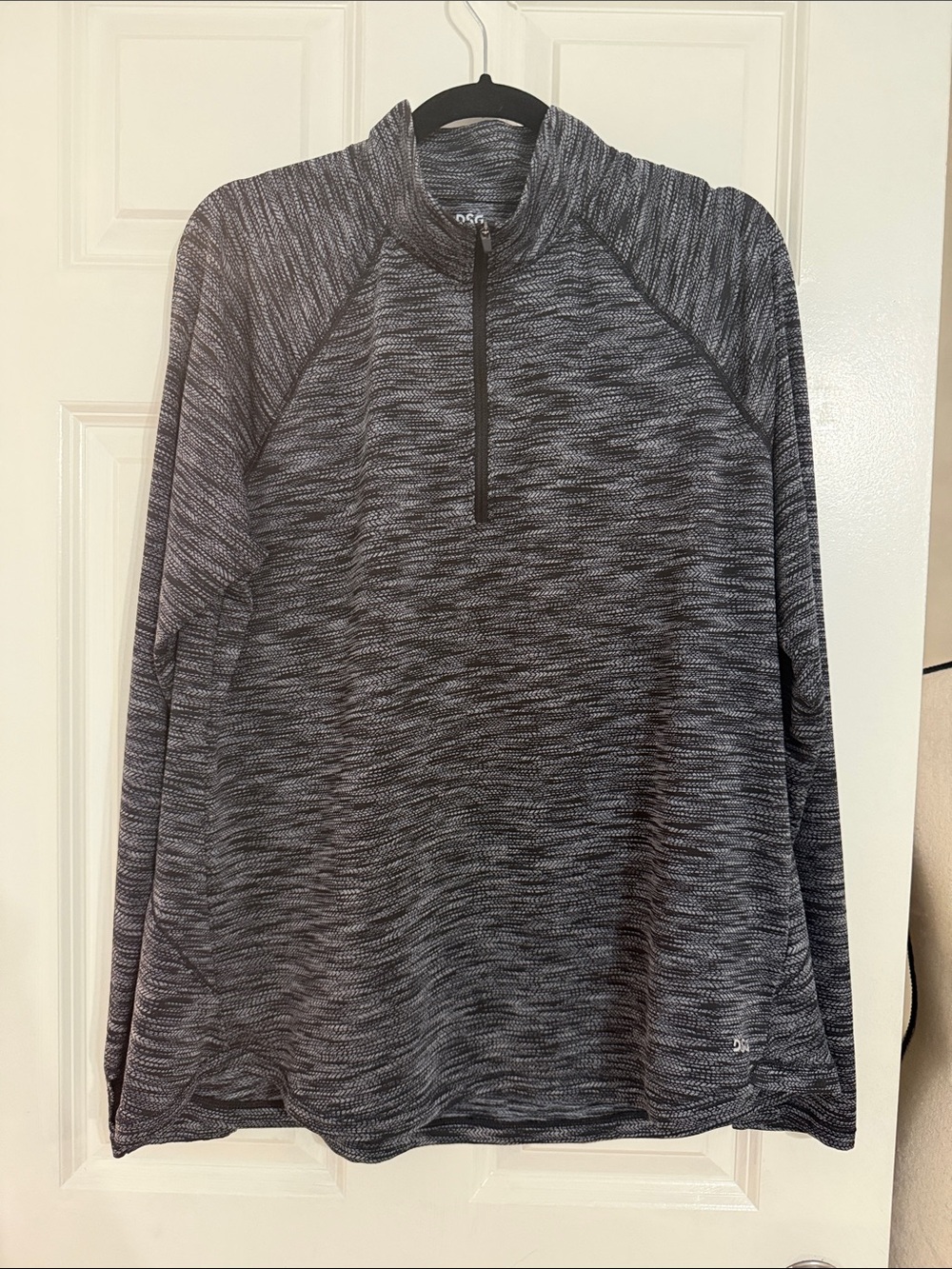 DSG Women's Black and Gray Heathered Half-Zip Pullover